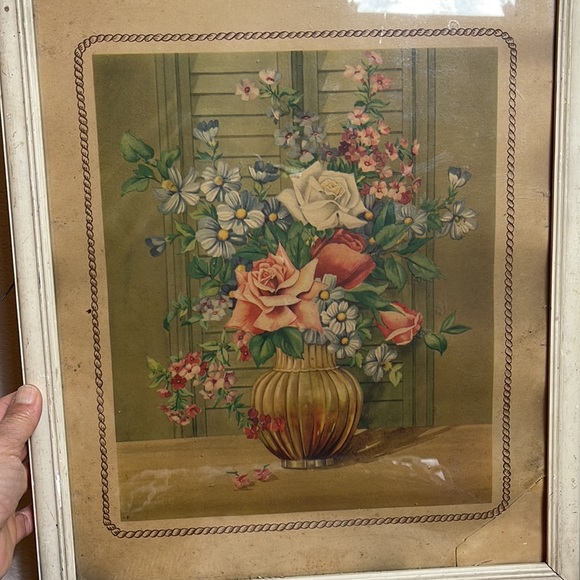 Vintage Antique Lithograph Floral Gallery Wall Set of 3 - Picture 8 of 12